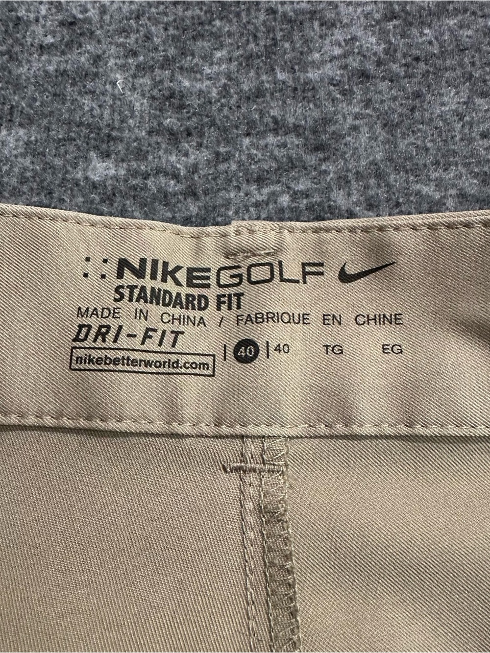 Nike Golf Dri-FIT Cargo Golf Shorts Khaki Beige Performance Men's Size 40 - Picture 4 of 6
